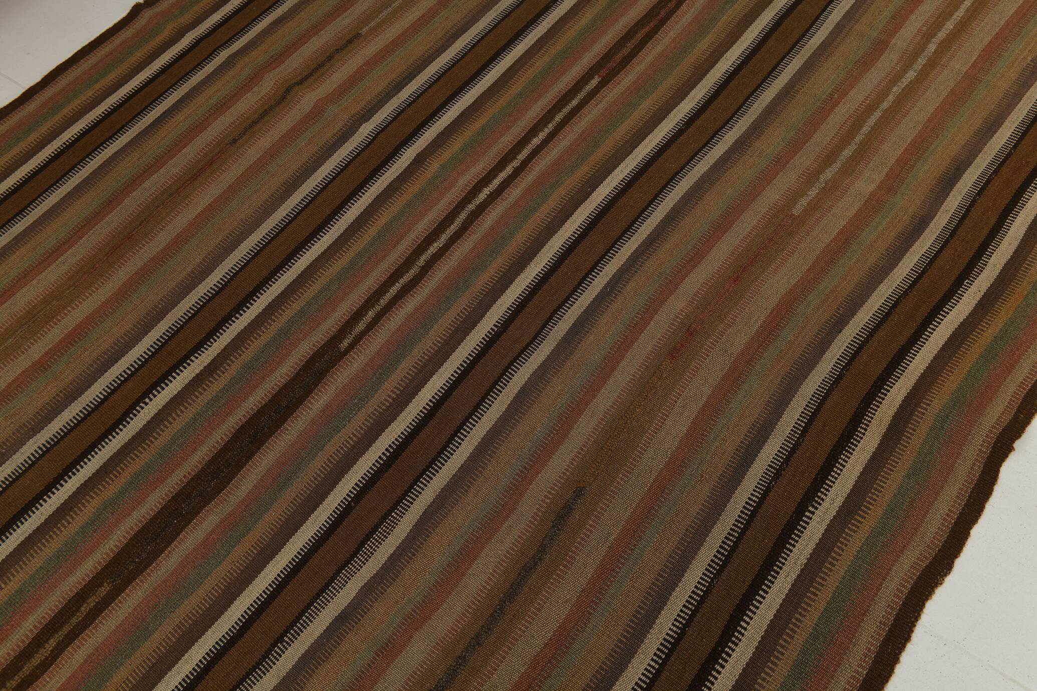 6x9 Soft Brown TURKISH VINTAGE KILIM RUG, Tribal Kilim Rug, 185x275 Cm