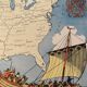 Old poster map of the United States from 1948 - JP Pinchon