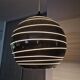 Suspension boule vintage noire et blanche