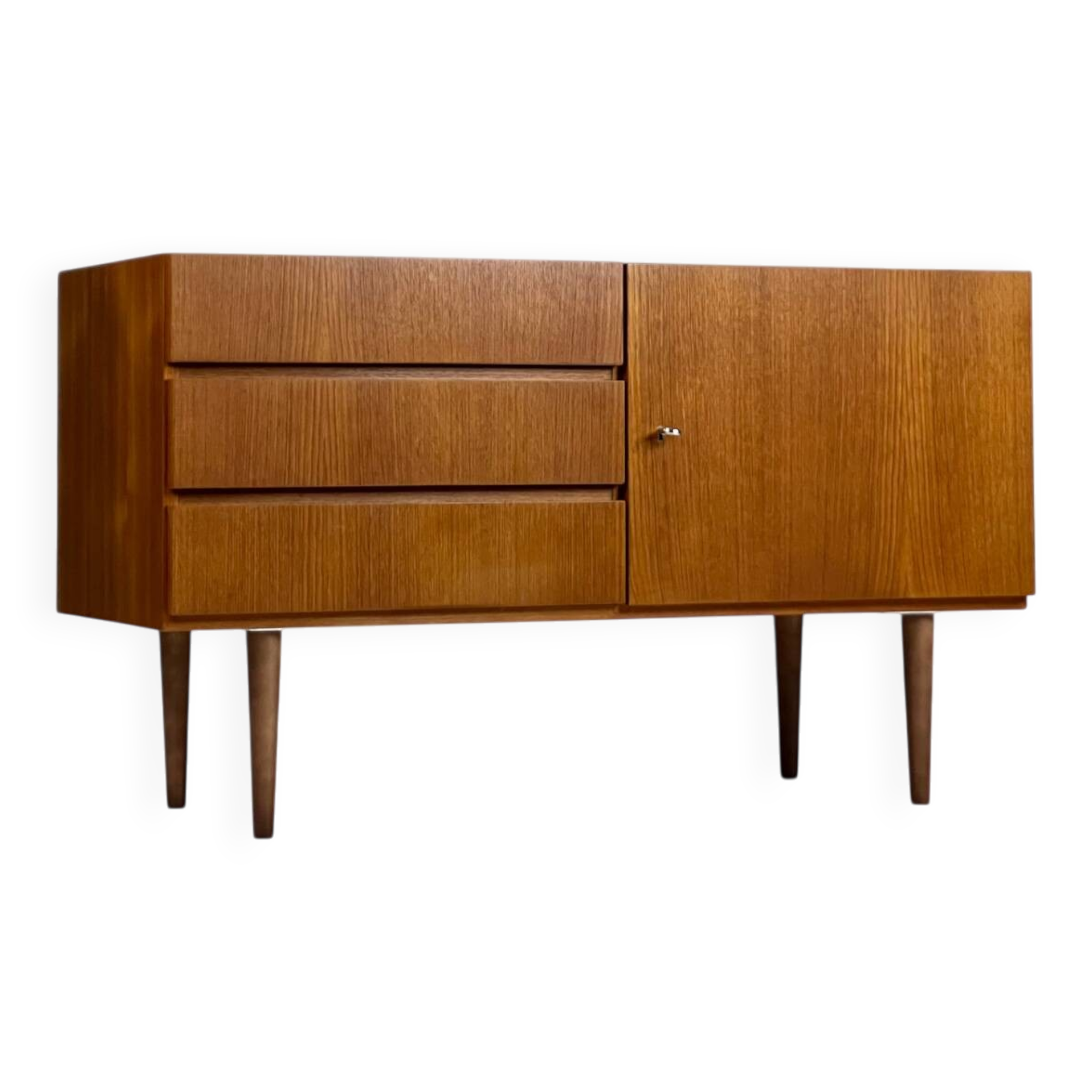 Vintage teak sideboard chest of drawers 60s mid-century design