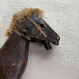 Cheval a bascule rétro bois