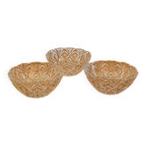 Set of 3 vintage glass bowls