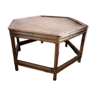 Vintage bamboo coffee table