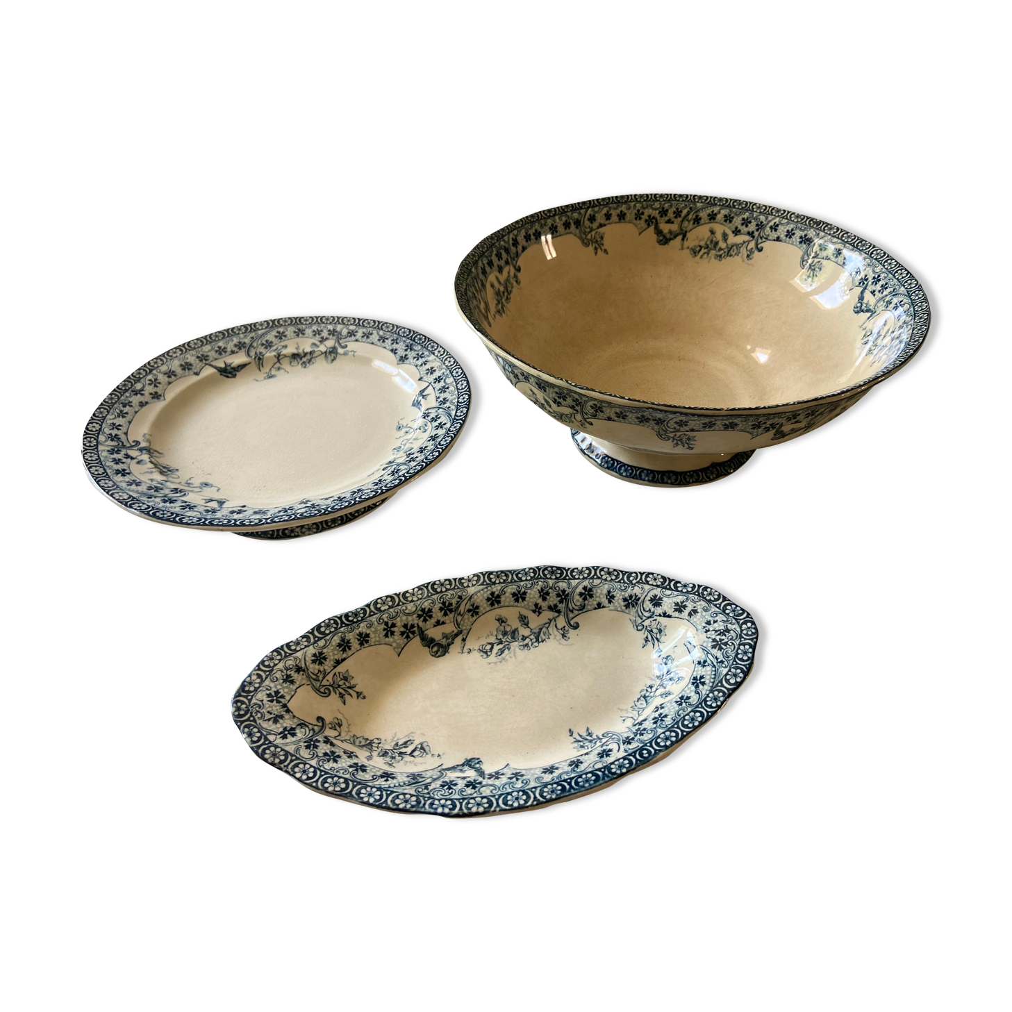 Series of 3 dishes Iron Earth