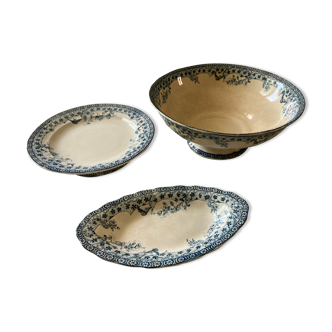 Series of 3 dishes Iron Earth