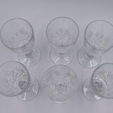 6 Saint Louis crystal water glasses Massenet model