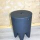 Stool or black Ubu bedside table by Philippe Starck vintage 1990s dent