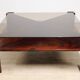 Table basse scandinave en palissandre et verre Mobelintarsia - 1960