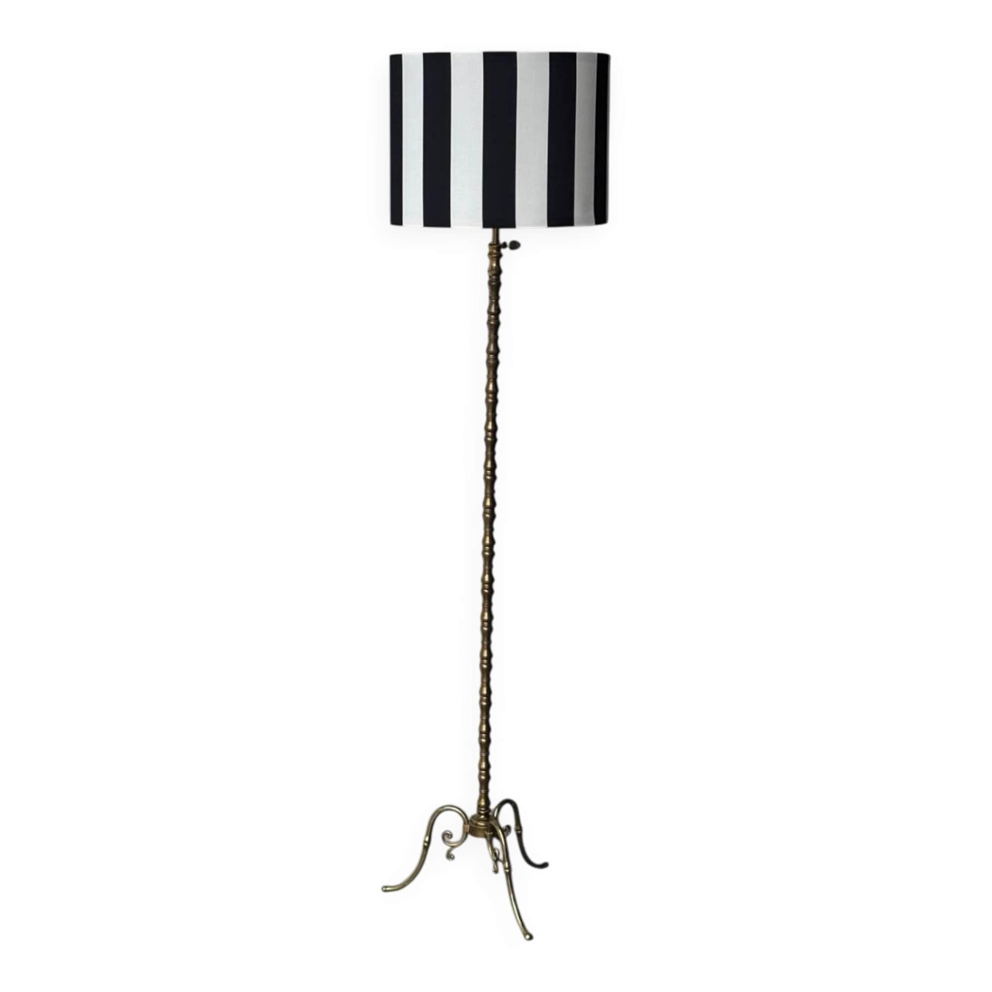 Brass floor lamp with adjustable height 1960