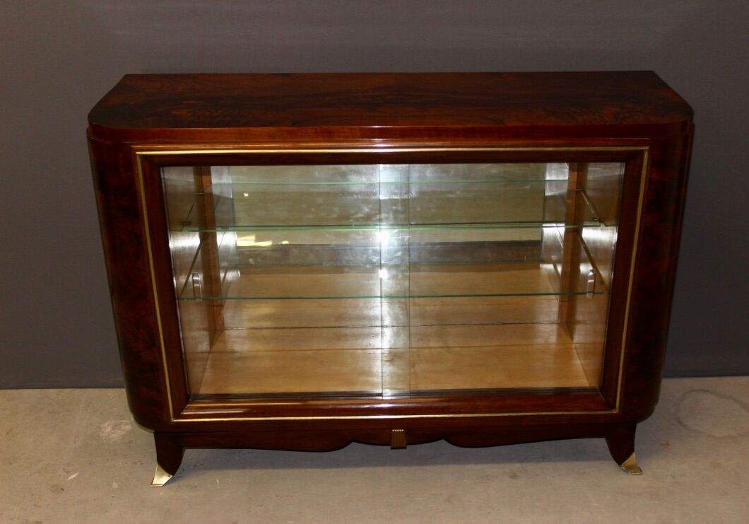 Art Deco period walnut silver cabinet