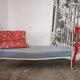 Bed, wrought iron bench