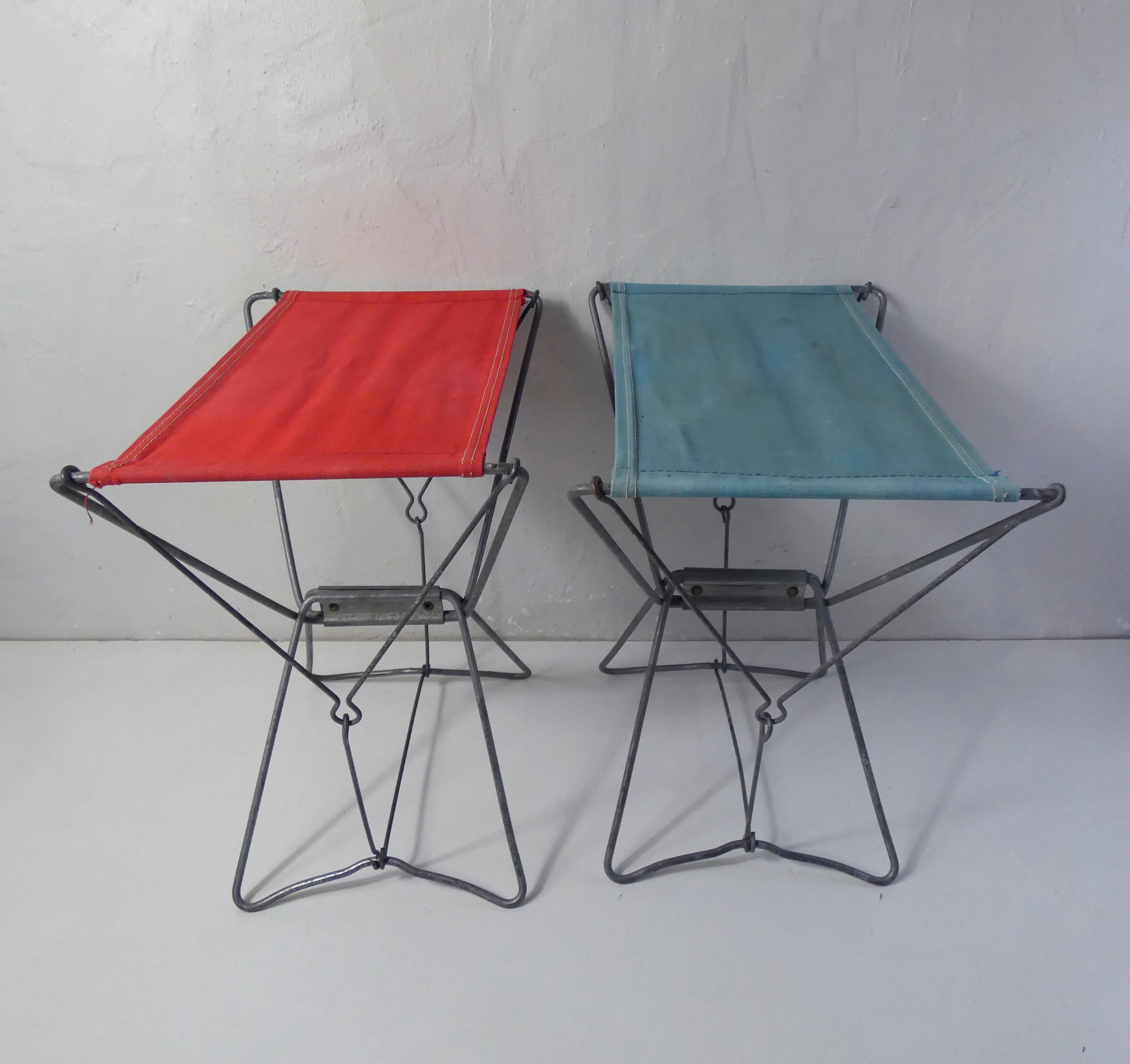 2 old folding stools