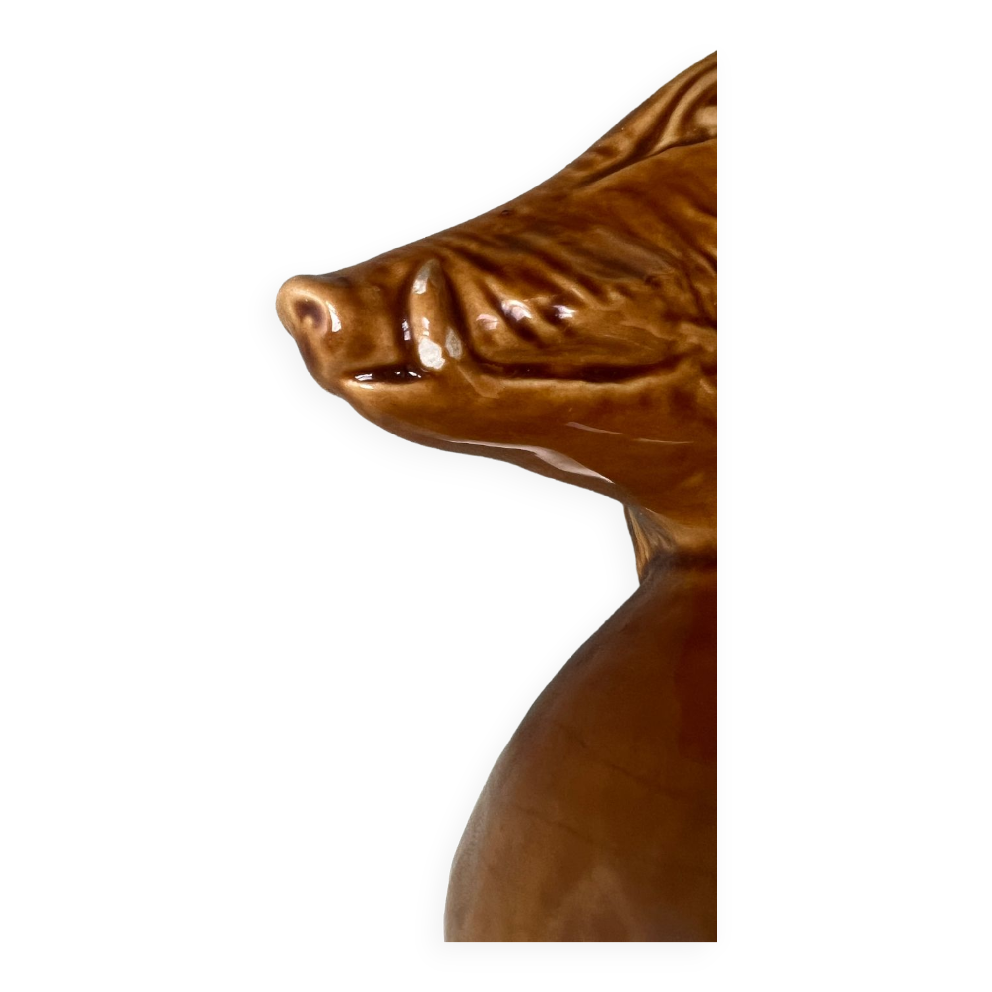 Vintage ceramic terrine boar model