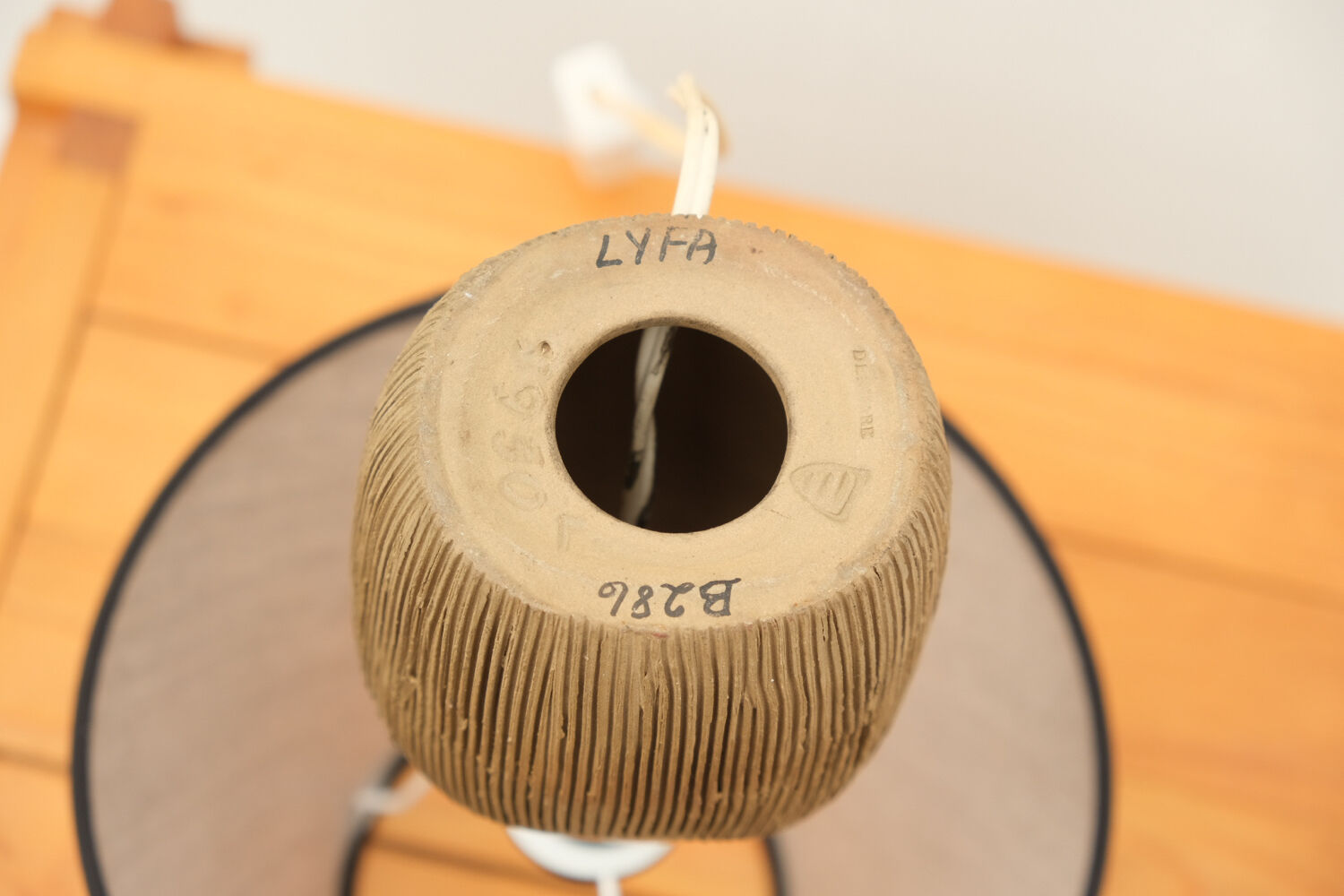 Scandinavian ceramic lamp by lyfa, 1970