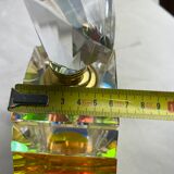 Empty art deco perfume bottle in amber crystal