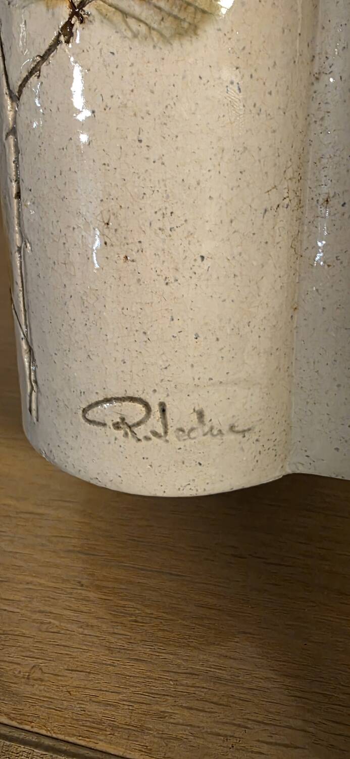 Large Trilobed Vase "Clover" Vallauris vintage - Raymonde Le Duc