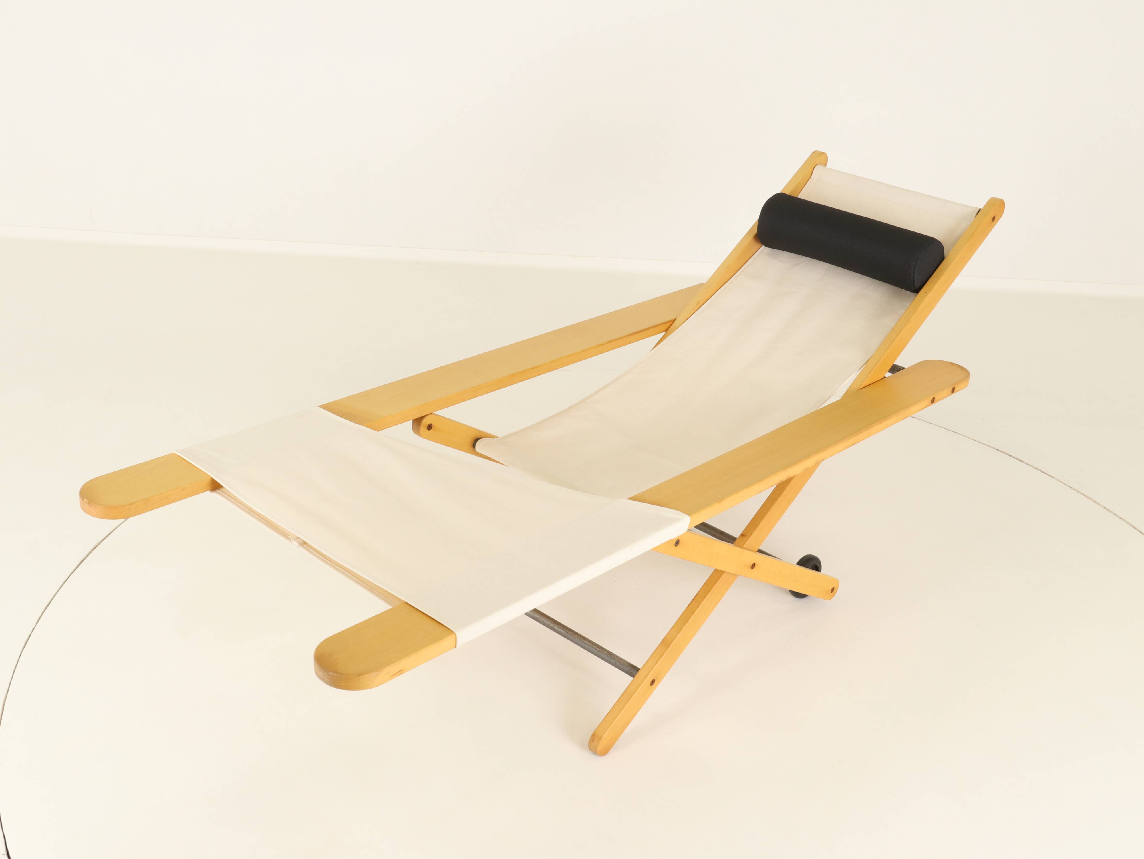 Unique outdoor prototype lounge chair likely B&B Italia, Italy, 1980s