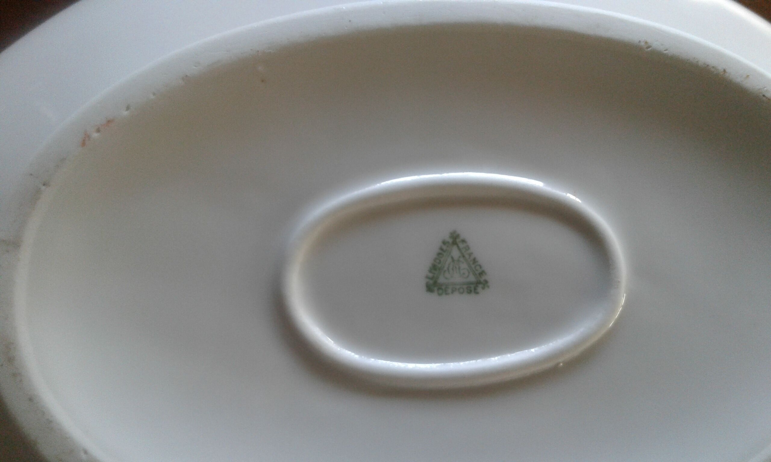 oval soupiere .limoges porcelain. white