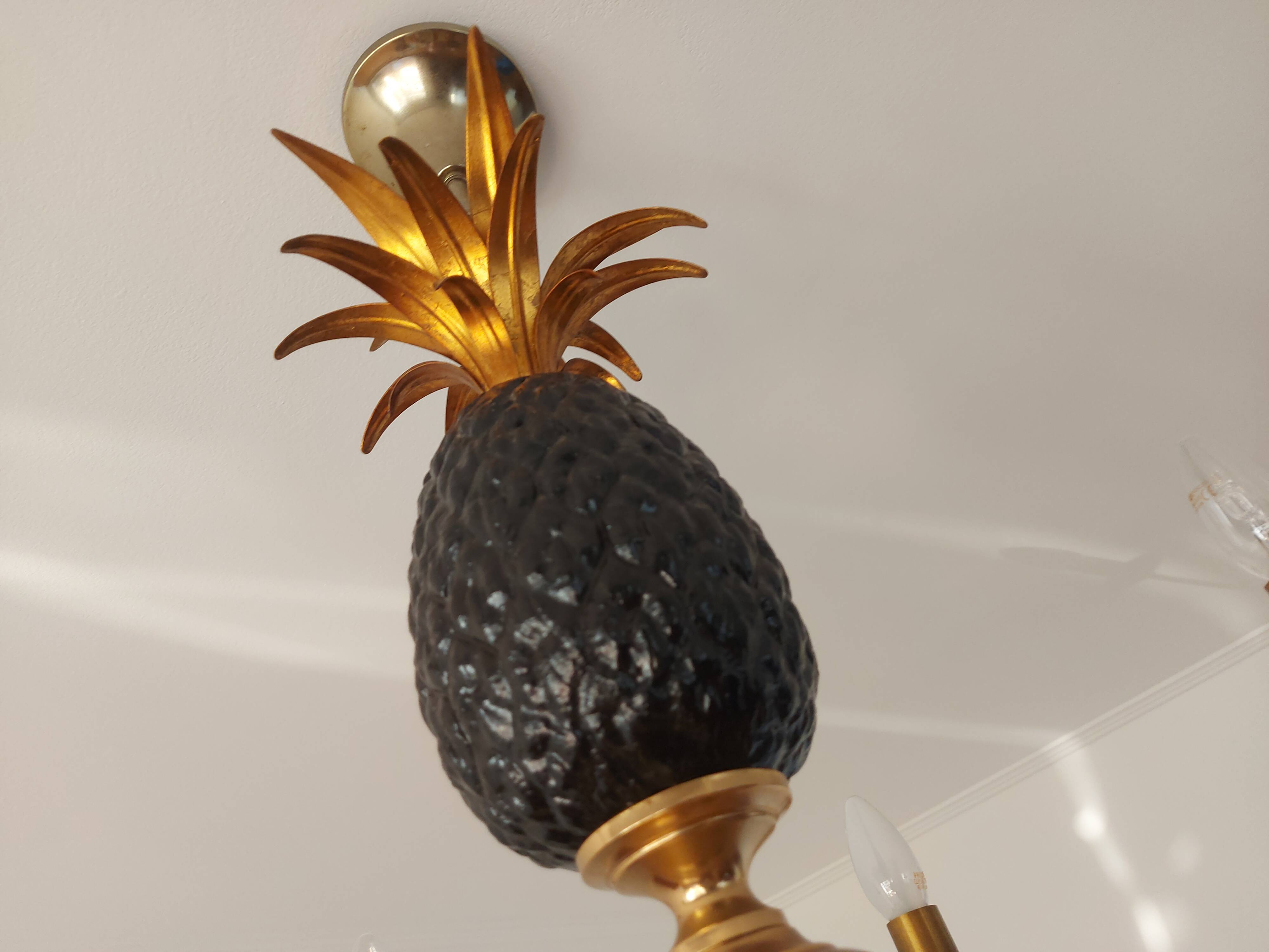 Pineapple chandelier from the 70'S in brass