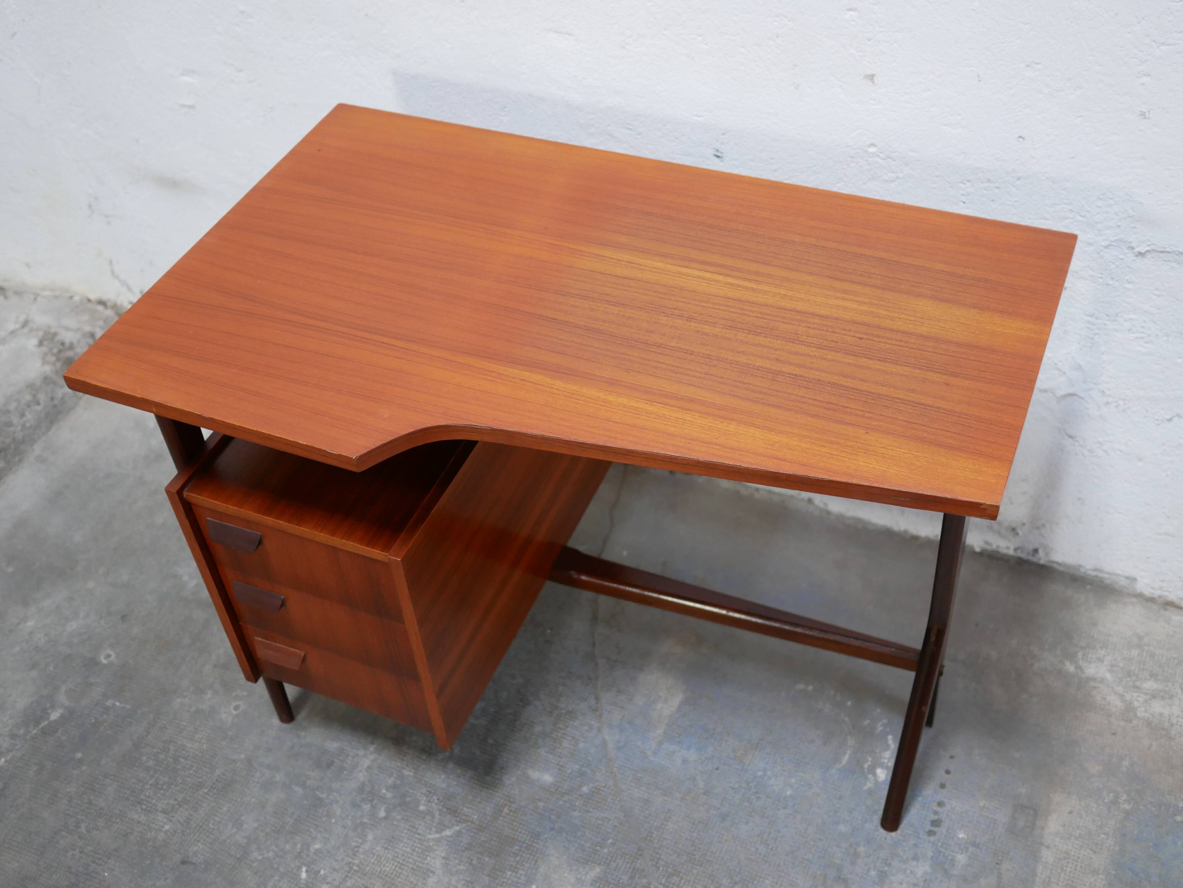 Vintage Scandinavian teak desk