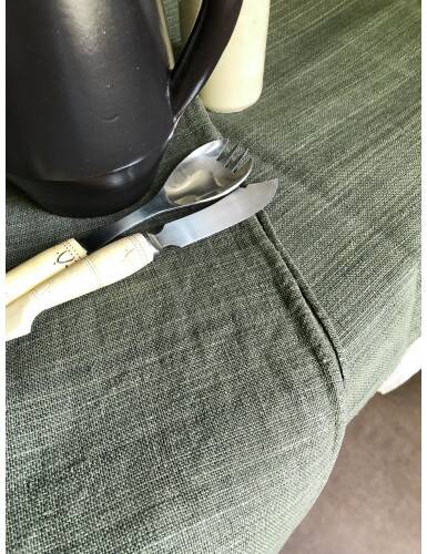 Vintage Hemp Tablecloth Dyed Khaki