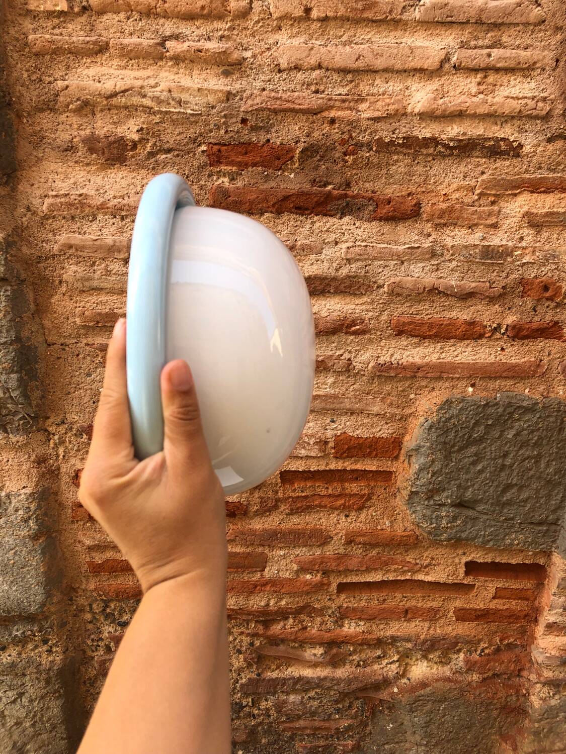 Wall or ceiling light in metal and glass