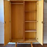 Vintage bamboo and rattan cabinet attributed to Audoux Minnet