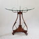 Painted side table in steel, effect trompe l'oeil