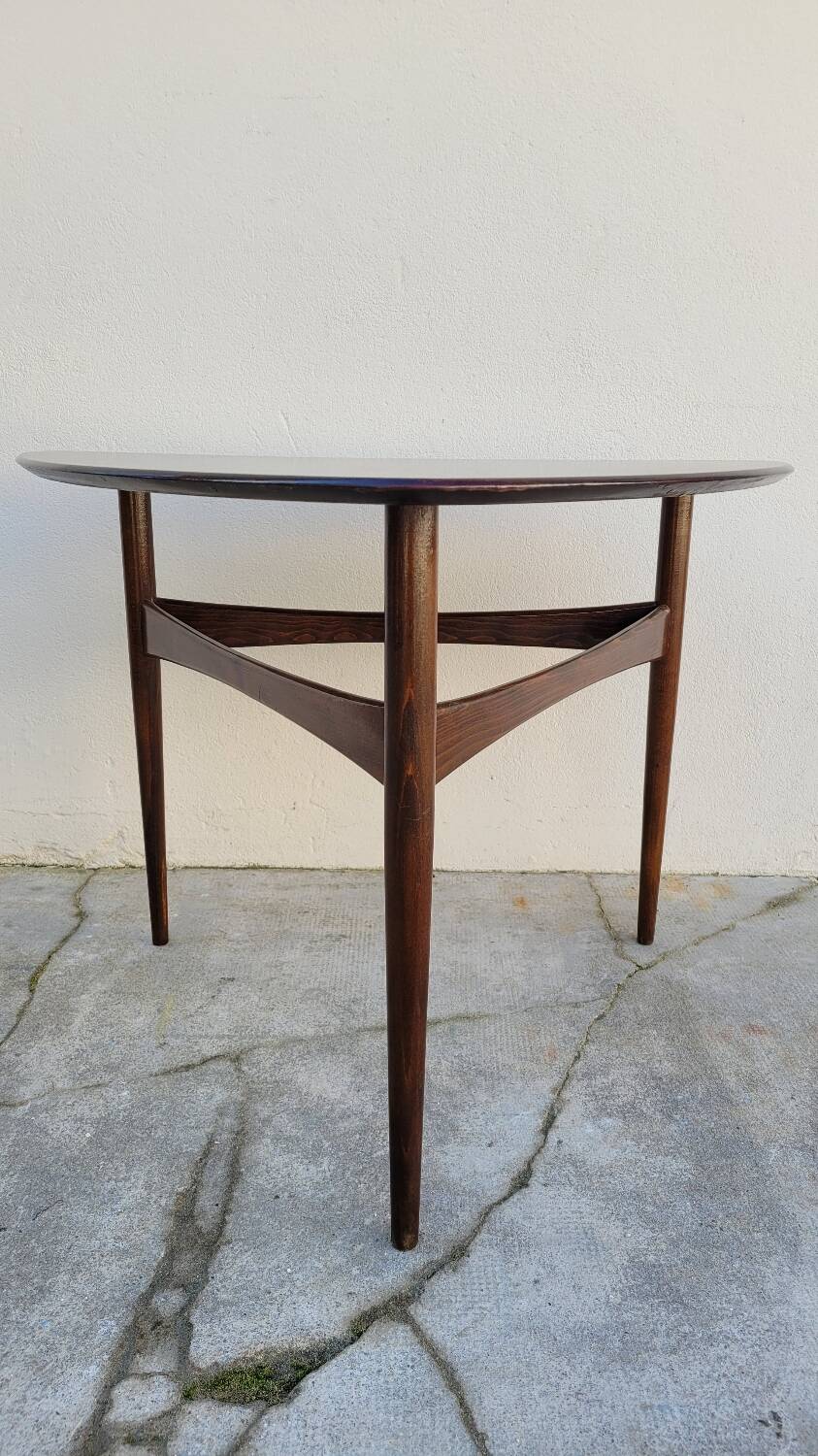 1960s Scandinavian tripod coffee table in teak