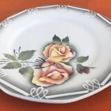 1940s Flat plate Earthenware Digoin Sarreguemines France model Odile