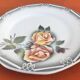 Années 1940 Assiette plate Faïence Digoin Sarreguemines France modèle Odile