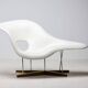 Early 2001 Vitra Eames La Chaise – Labeled, Sculptural Bone-White Patina
