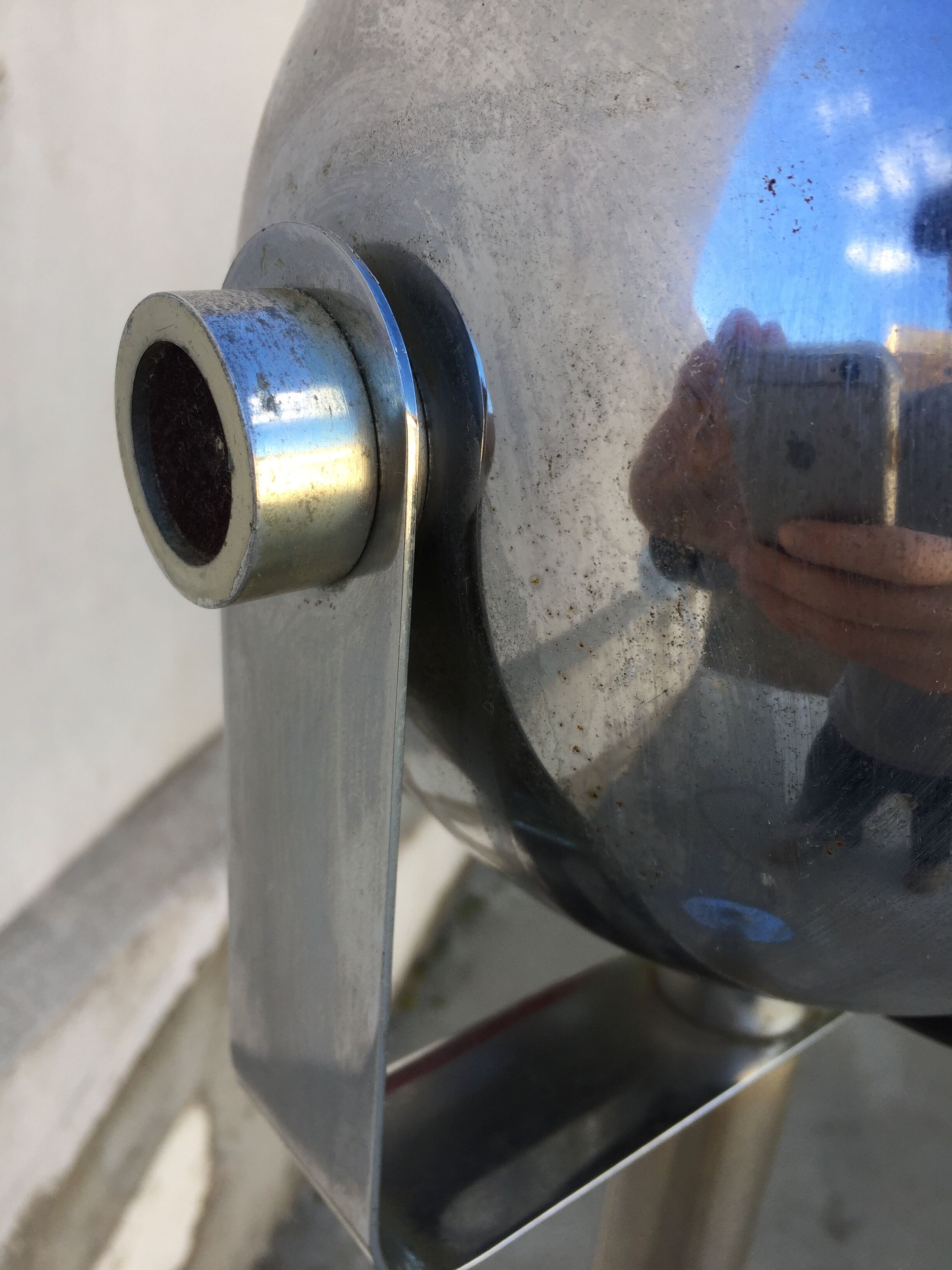 Lamp ball on feet in chromed metal years 60/70