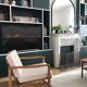 Fauteuil BZ bouclette beige clair