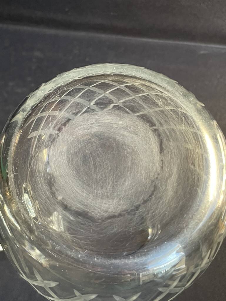 A cut crystal pitcher – Cristalleries Royales de Champagne