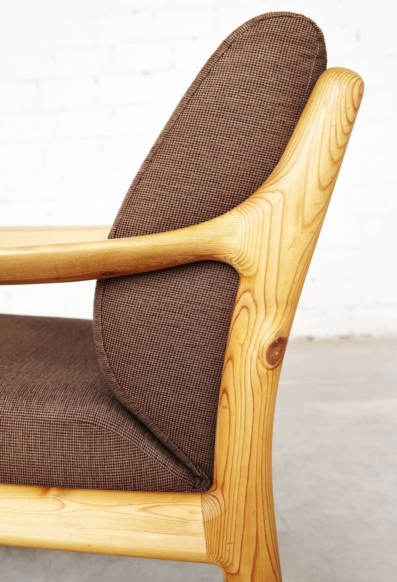 Danish Modern Pine  Armchair & Stool  by C. F. C. Silkeborg