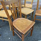 Set of vintage mismatched bistro chairs