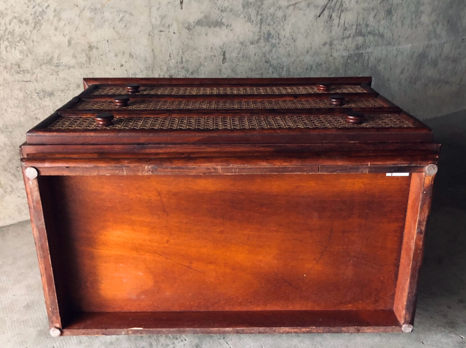 Vintage rattan chest of drawers "Maison Maugrion" R.Bobois