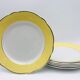 6 Assiettes plates Estampillées « K&G Lunéville Badonviller», Jonquille
