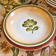 Set of 5 Gien Kandy model deep plates.