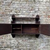 Antique mahogany wall cabinet/shelf