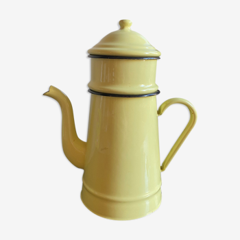 Cafetière ancienne jaune