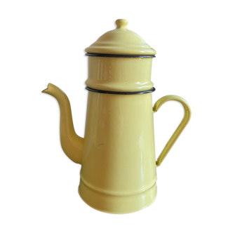 Cafetière ancienne jaune