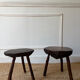 Paire de tabourets brutalistes 1950