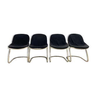 Set of 4 Sabrina chairs by Gastone Rinaldi for Thema 1970