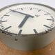 Grey Industrial Factory Wall Clock from Pragotron, 1960s