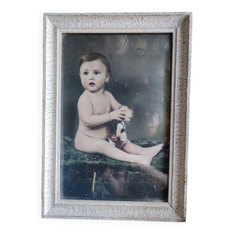 Old colored child photo frame, 1930