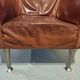 Vintage Dutch leather lounge chair, 1990s, Montis style