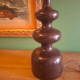 Vintage 70s lamp with a silk shade.