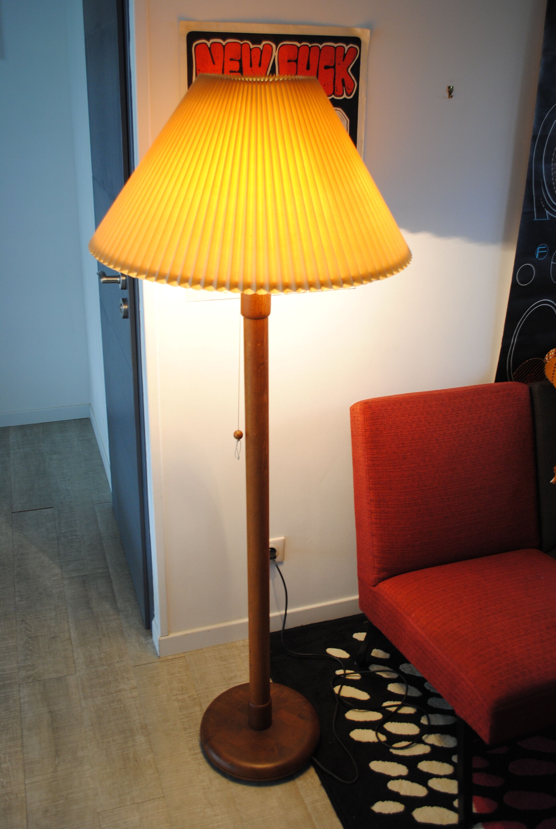 Scandinavian wooden lamppost